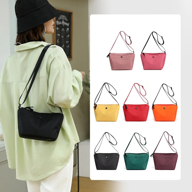 

Small Bag Large Capacity Messenger Bag Female New Trend Casual Nylon Waterproof Dumpling Bag Shoulder Coin Purse Popular 2022
