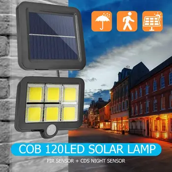 120LED Human Body Induction Solar Power Lamps Plastic Black Outdoor COB Light Waterproof Outdoor Home Garden Yard Wall Lighting
120LED Human Body Induction Solar Power Lamps Plastic Black Outdoor COB Light Waterproof Outdoor Home Garden Yard Wall Lighting