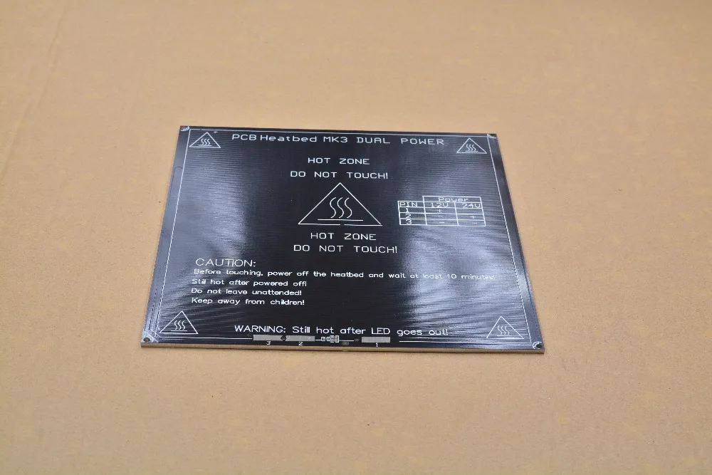 Подогреватель для 3D-принтера MK3 алюминиевая плита черного цвета 214 мм x 3 1 шт. |