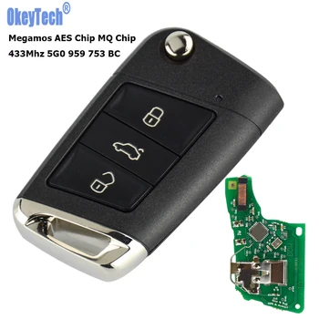 OkeyTech Smart Flip Remote Car Key For Volkswagen With 433Mhz Megamos AES Chip 3 Buttons Uncut Blade For VW Polo Passat B5 Golf
OkeyTech Smart Flip Remote Car Key For Volkswagen With 433Mhz Megamos AES Chip 3 Buttons Uncut Blade For VW Polo Passat B5 Golf