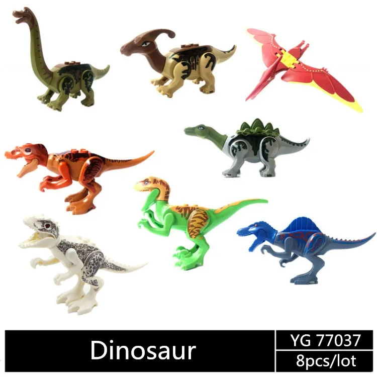 YG77001/77021/307 80pcs/lot Building Block bricks Dinosaur pterosaur Indomirus T-Rex Triceratops Brick baby toys children gift
YG77001/77021/307 80pcs/lot Building Block bricks Dinosaur pterosaur Indomirus T-Rex Triceratops Brick baby toys children gift