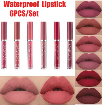 HANDAIYAN 6 Color/Set Lipstick Liquid Matte Waterproof Lip Gloss Long Lasting Pigment Nude Lipgloss Sexy Velvet Lip Stick Kit
HANDAIYAN 6 Color/Set Lipstick Liquid Matte Waterproof Lip Gloss Long Lasting Pigment Nude Lipgloss Sexy Velvet Lip Stick Kit