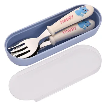 Baby Tableware Set Children Utensil Stainless Steel Toddler Dinnerware Cutlery Cartoon Infant Food Feeding Spoon Fork Set 
Baby Tableware Set Children Utensil Stainless Steel Toddler Dinnerware Cutlery Cartoon Infant Food Feeding Spoon Fork Set