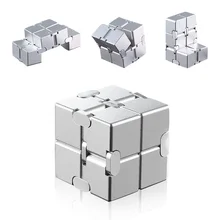 

Fidget Toy PUZZLE Infinite RubiX Cube Stress Reliever Toys Zinc Alloy Finger Magic Cube Artifact Wireless Decompression Toy