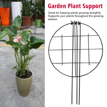 Grow Through Ring Cage Potted Stick Frame Climbing Vine Rack Round Metal With 3 Re-positionable Legs Balcony Plant Support
Grow Through Ring Cage Potted Stick Frame Climbing Vine Rack Round Metal With 3 Re-positionable Legs Balcony Plant Support