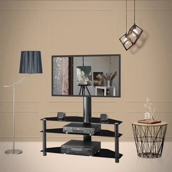 Black Multi-function Angle and height adjustable tempered glass TV stand Three Layers Of Glass Shelf For Multiple Media Devices
Black Multi-function Angle and height adjustable tempered glass TV stand Three Layers Of Glass Shelf For Multiple Media Devices