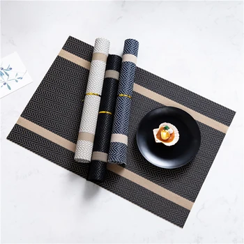 Nordic Heat Insulation PVC Placemats Environmental Protection Gold Wire Light Luxury Striped Heat Insulation Pad Decoration
Nordic Heat Insulation PVC Placemats Environmental Protection Gold Wire Light Luxury Striped Heat Insulation Pad Decoration