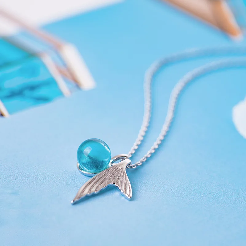 Romantic Blue Fish tears Crystal Pendant Necklace 925 Sterling Silver For women Wedding Lover Girlfriend Jewelry Gift
Romantic Blue Fish tears Crystal Pendant Necklace 925 Sterling Silver For women Wedding Lover Girlfriend Jewelry Gift