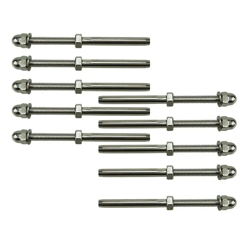 Threaded Terminal Stud End,Stainless Steel Stair Railing,for 1/8 inch Cable Deck Railing Hand Swage T316 Marine Grade 20 Pack
Threaded Terminal Stud End,Stainless Steel Stair Railing,for 1/8 inch Cable Deck Railing Hand Swage T316 Marine Grade 20 Pack