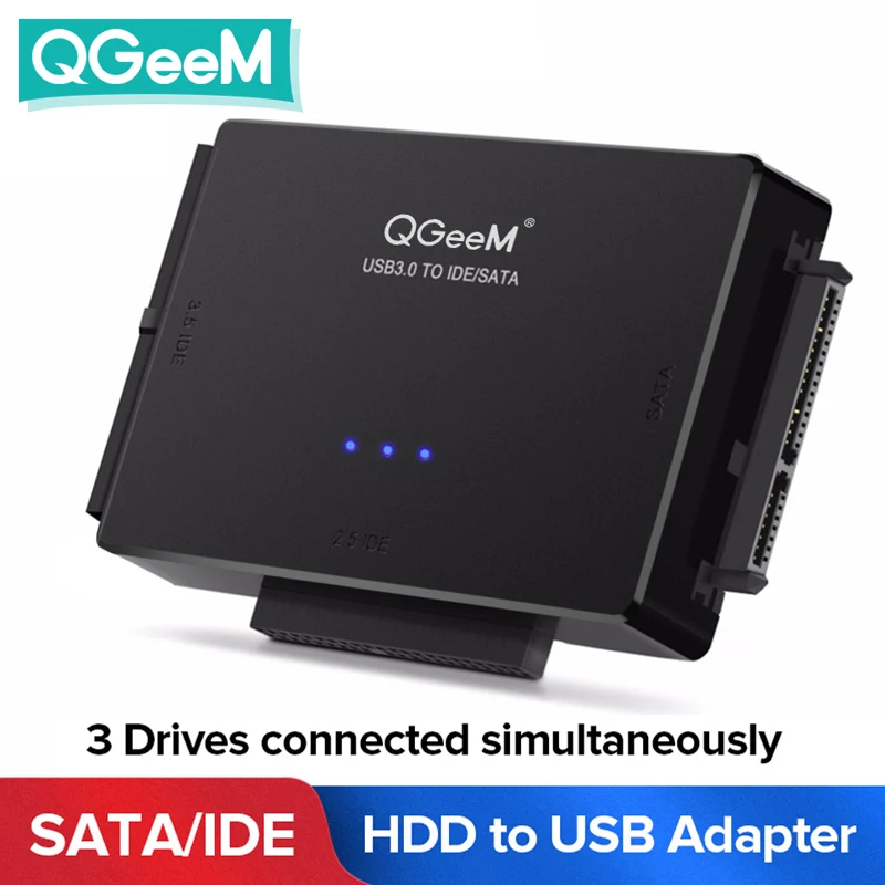 Переходник SATA USB QGeeM|Компьютерные кабели и разъемы| |