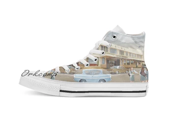 Riverina Hotel Hamilton Custom Casual High Top lace-up Canvas shoes sneakers Drop shipping 
Riverina Hotel Hamilton Custom Casual High Top lace-up Canvas shoes sneakers Drop shipping