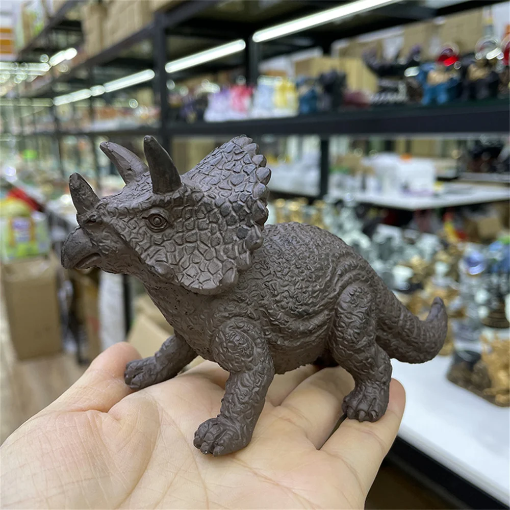 

Jurassic Dinosaur Triceratops Resin Crafts Crystal Ball Base Ornaments Home Decoration Suitable for 2.5-4cm Spheres