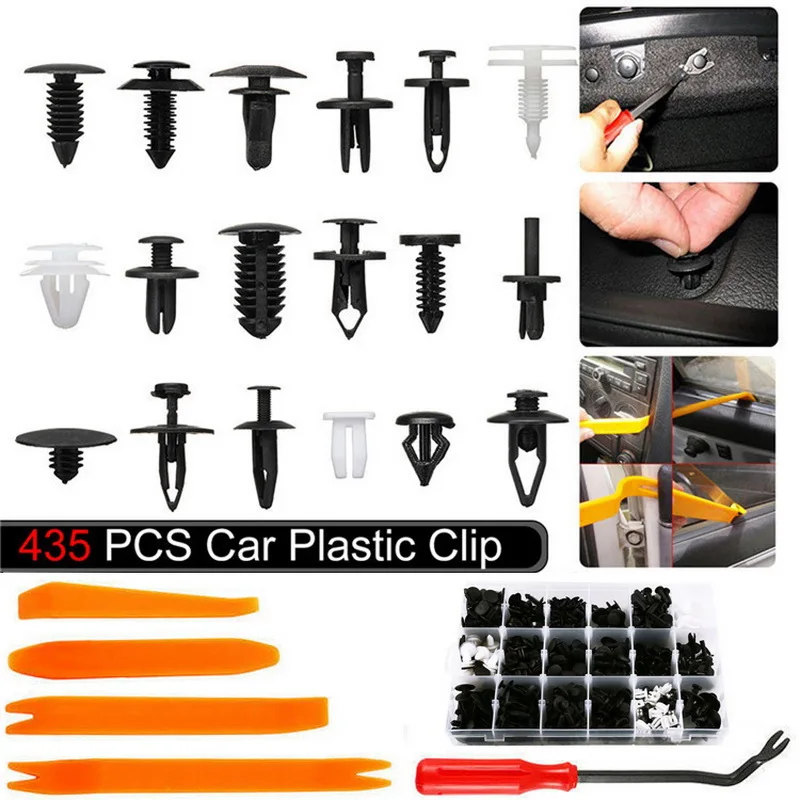 435pcs Plastic Car Push Pin Rivet Trim Clips Fastener Kit Push Retainer Assortment Kit
435pcs Plastic Car Push Pin Rivet Trim Clips Fastener Kit Push Retainer Assortment Kit