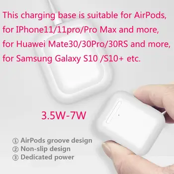 7.5W QI Wireless Charger Dock Station Pad For iPhone X XS XR 11 Pro Airpods 2 AirPods Pro for Huawei Mate30 Samsung Galaxy S10
7.5W QI Wireless Charger Dock Station Pad For iPhone X XS XR 11 Pro Airpods 2 AirPods Pro for Huawei Mate30 Samsung Galaxy S10