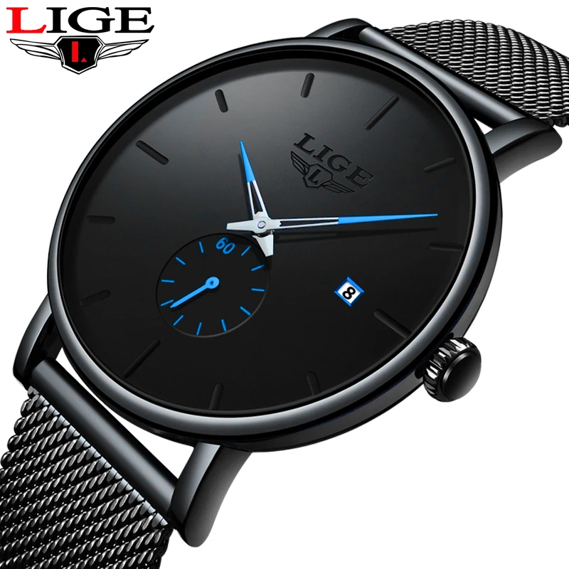 2019 LIGE fashion men watches Top brand luxury Quartz watch casual thin steel mesh waterproof Sport watch Man Relogio Masculino
2019 LIGE fashion men watches Top brand luxury Quartz watch casual thin steel mesh waterproof Sport watch Man Relogio Masculino