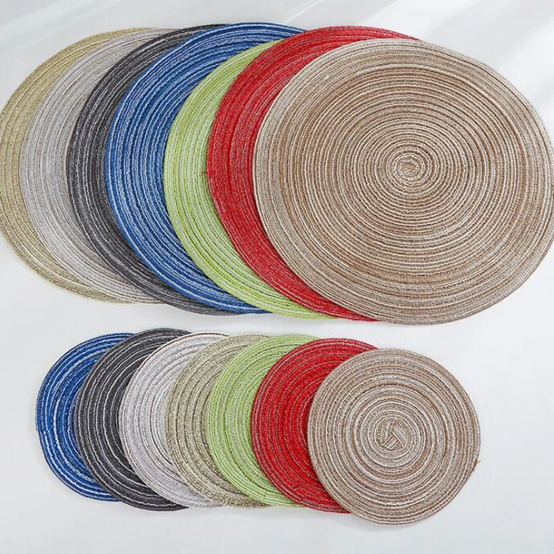 Round Coaster Table Mat Ramie Insulation Pad Solid Round Design Placemats Linen Non Slip Kitchen Accessories
Round Coaster Table Mat Ramie Insulation Pad Solid Round Design Placemats Linen Non Slip Kitchen Accessories