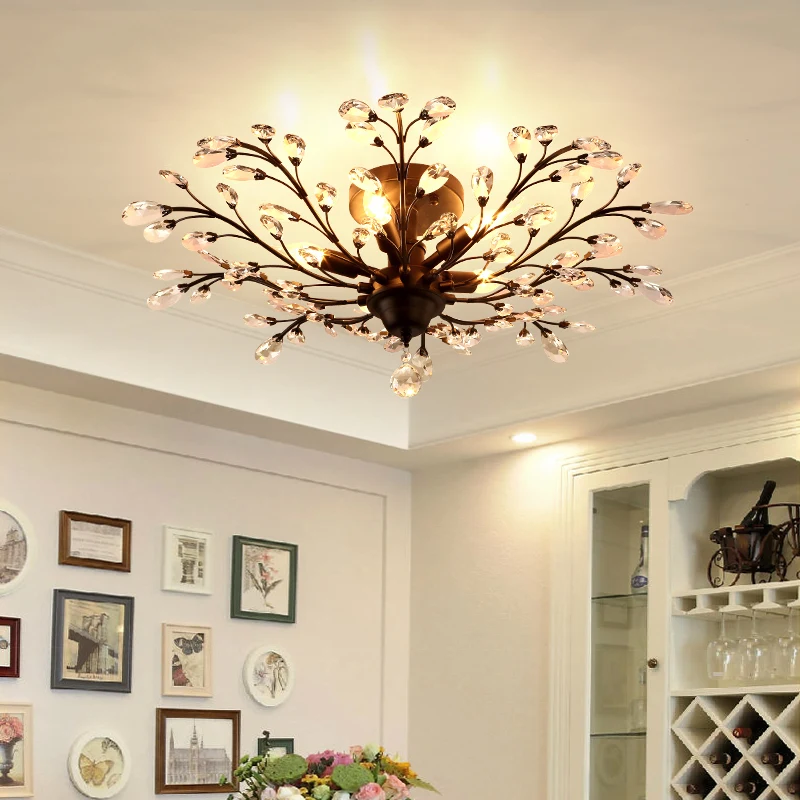 American Crystal Luxury LED ceiling light Moderrn living room restaurant villa fixtures balcony porch home deco ceiling lamp
American Crystal Luxury LED ceiling light Moderrn living room restaurant villa fixtures balcony porch home deco ceiling lamp