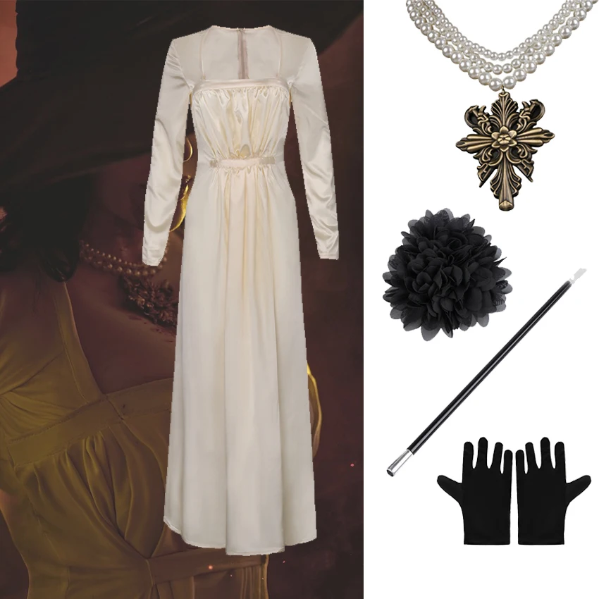 Takerlama Vampire Madam Alcina Dimitrescu Cosplay Dress Uniform Necklace Gloves Women Long Dress Evil Halloween Party Outfits
Takerlama Vampire Madam Alcina Dimitrescu Cosplay Dress Uniform Necklace Gloves Women Long Dress Evil Halloween Party Outfits