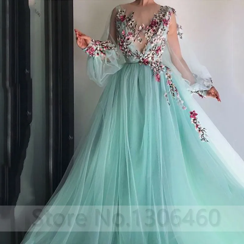 Spring Long Sleeves Evening Dress Party Gowns Robe De Soiree Formal Prom Dresses Plunging 3D Flowers Beading Top Evening Gowns
Spring Long Sleeves Evening Dress Party Gowns Robe De Soiree Formal Prom Dresses Plunging 3D Flowers Beading Top Evening Gowns