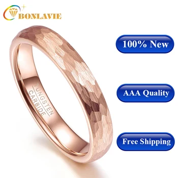 BONLAVIE 6 & 4MM Classic Men Women Wedding Bands Ring Jewelry Gold Rose Red Geometric Figure Tungsten Steel Rings Couple Gift 
BONLAVIE 6 & 4MM Classic Men Women Wedding Bands Ring Jewelry Gold Rose Red Geometric Figure Tungsten Steel Rings Couple Gift