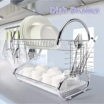 1 Pcs Kitchen Cutlery Drain Rack Double Layer Dish Drainer Iron Storage Organizer Rustproof Dishes Plates Organization Shelf HWC
1 Pcs Kitchen Cutlery Drain Rack Double Layer Dish Drainer Iron Storage Organizer Rustproof Dishes Plates Organization Shelf HWC