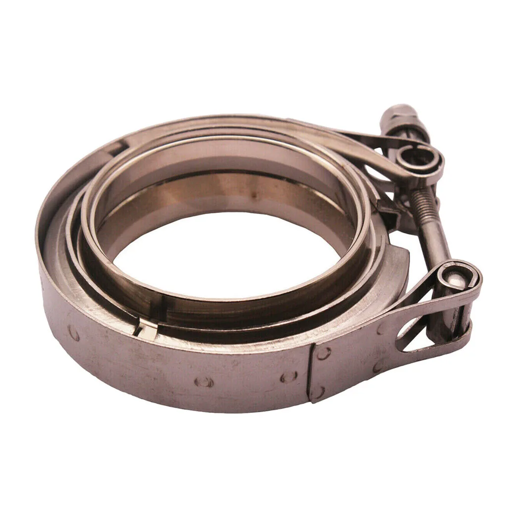 2 Inch V Band Clamp with 304 Stainless Steel Flanges - for Turbo, Downpipes, Exhaust System Pipes, Down Pipe