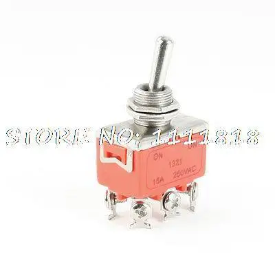 AC 250V 15A ON/ON DPDT 2 Positions 6 Terminals Toggle Switch