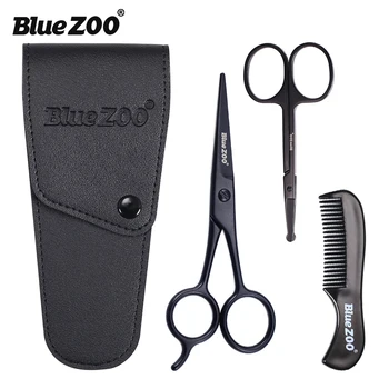 Black Series BlueZOO Men's Care Set Scissors Set Mustache Combs Hair Clippers Trimming Grooming Scissors Beard Care Set
Black Series BlueZOO Men's Care Set Scissors Set Mustache Combs Hair Clippers Trimming Grooming Scissors Beard Care Set