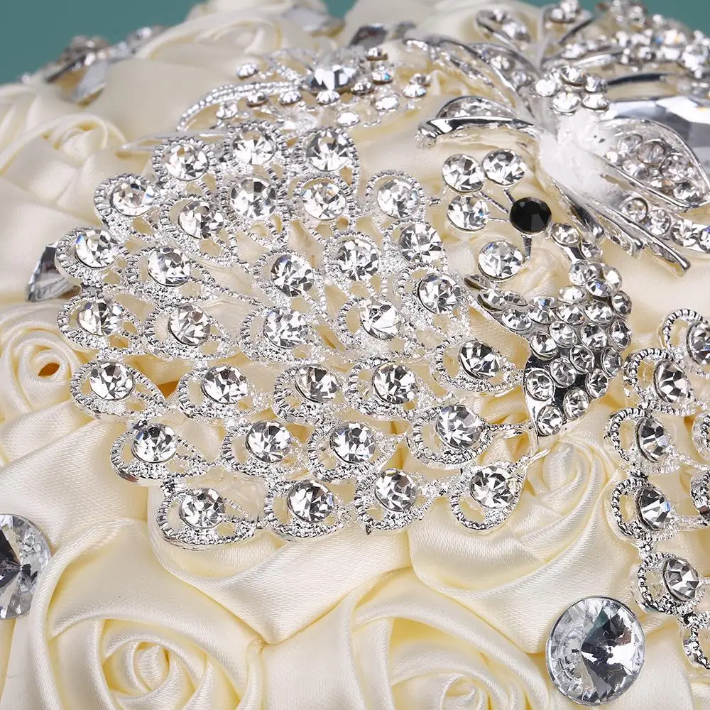 Hot 18cm Bridal Wedding Bouquet Handmade Wedding Brooch with Artificial Rhinestone Satin Rose Flower for Bride Wedding Supplies
Hot 18cm Bridal Wedding Bouquet Handmade Wedding Brooch with Artificial Rhinestone Satin Rose Flower for Bride Wedding Supplies