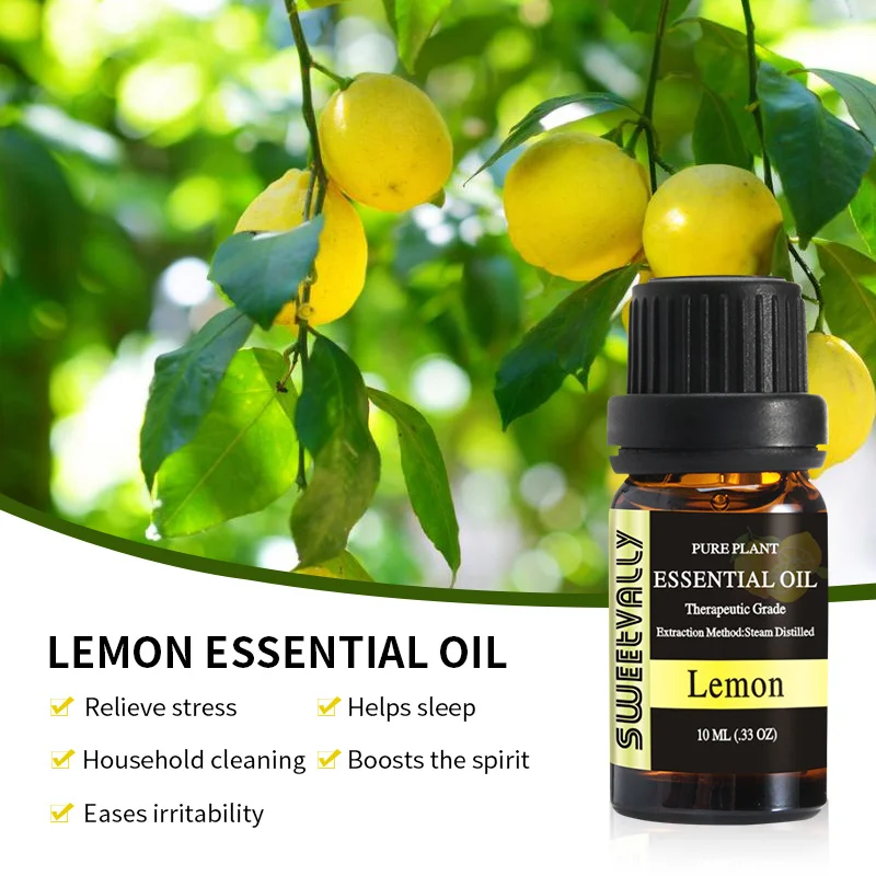 Sweetvally 10ml 100% Pure Plant Essential Oils Diffusers Aroma Oil Lemon Oil Natural Massage Relax
Sweetvally 10ml 100% Pure Plant Essential Oils Diffusers Aroma Oil Lemon Oil Natural Massage Relax