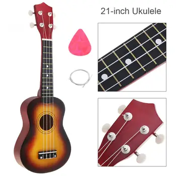 Soprano Ukulele 21 Inch Ukulele Beginners Children Sun Color Hawaii Four String Guitar with String and Pick
Soprano Ukulele 21 Inch Ukulele Beginners Children Sun Color Hawaii Four String Guitar with String and Pick