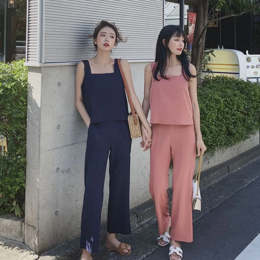 Photo Shoot Waitmore Pants Capri Wide-Leg Peach Pink Straight-Cut Slit Sleeveless Camisole Backless Elegant WOMEN'S Suit
Photo Shoot Waitmore Pants Capri Wide-Leg Peach Pink Straight-Cut Slit Sleeveless Camisole Backless Elegant WOMEN'S Suit