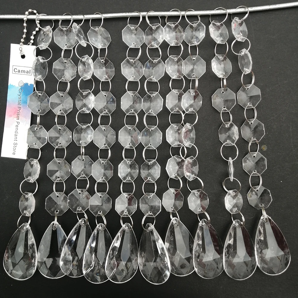 Camal 60pcs 17.2cm Faceted Drop Pendant Acrylic Crystal Octagon Bead String Garland Chain Chandelier Lamp Party Curtain Wedding
Camal 60pcs 17.2cm Faceted Drop Pendant Acrylic Crystal Octagon Bead String Garland Chain Chandelier Lamp Party Curtain Wedding