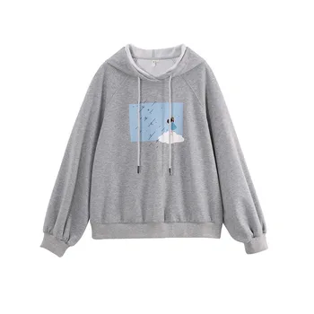 INMAN Spring Autumn Hooded Drawstring Young Age Reducing Artistic Fashion Print Loose Causal Style Sport Sweatshirt
INMAN Spring Autumn Hooded Drawstring Young Age Reducing Artistic Fashion Print Loose Causal Style Sport Sweatshirt