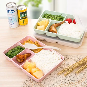 New Wheat Straw Sealed Compartment Oven Heating Single Layer Bento Box with Spoon Cutlery Set Lunch Box with Microwave
New Wheat Straw Sealed Compartment Oven Heating Single Layer Bento Box with Spoon Cutlery Set Lunch Box with Microwave