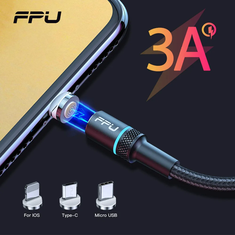 FPU Magnetic Cable 3A Fast Charging For iPhone Micro USB Type C Cable Magnet Charger Adapter USBC Microusb Mobile Phone Cables
FPU Magnetic Cable 3A Fast Charging For iPhone Micro USB Type C Cable Magnet Charger Adapter USBC Microusb Mobile Phone Cables