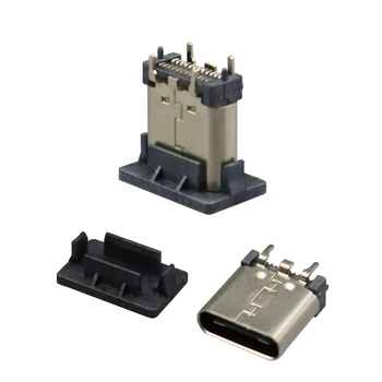 5Pcs 24Pin 4 Fixed Legs Standing Height 10.5mm Upright Type C USB 3.1 Female Socket PCB Solder Connector
5Pcs 24Pin 4 Fixed Legs Standing Height 10.5mm Upright Type C USB 3.1 Female Socket PCB Solder Connector