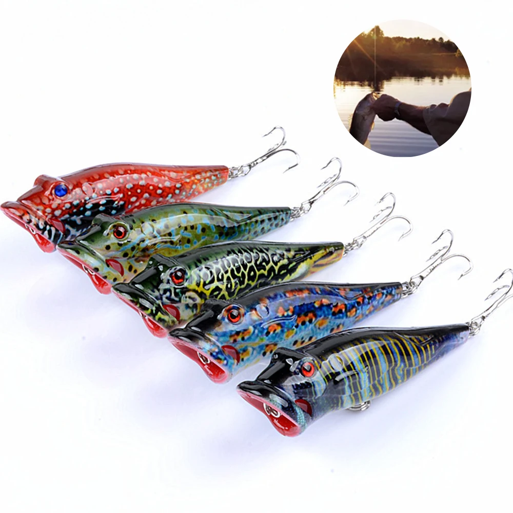 Striped Crankbaits Popper Fishing Lures Bait 8cm/12.4g Dot Painted Artificial Fishing Hard Bait Lure With Hook
Striped Crankbaits Popper Fishing Lures Bait 8cm/12.4g Dot Painted Artificial Fishing Hard Bait Lure With Hook