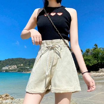 2020 Summer High Waisted Shorts Feminino Plus Size Denim Short Mujer Vintage Casual Korean Mom Boy Friend Jean Loose Rugged 
2020 Summer High Waisted Shorts Feminino Plus Size Denim Short Mujer Vintage Casual Korean Mom Boy Friend Jean Loose Rugged