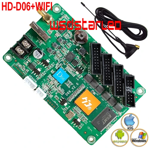 Полноцветный светодиодный дисплей HUIDU HD-D06 + Wi-Fi 1024*64 HD 06 | Электронные компоненты и