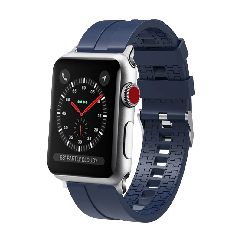 Ремешок для Apple Watch 5 4 3 2 1 42 мм 38 мягкий воздухопроницаемый силиконовый спортивный