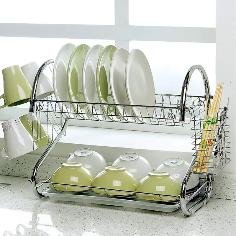 2 Layers Kitchen Racks 304 Stainless Steel Dish Rack Drain Rack Drying Filter Tableware Storage Box Dishes Dishes Supplies
2 Layers Kitchen Racks 304 Stainless Steel Dish Rack Drain Rack Drying Filter Tableware Storage Box Dishes Dishes Supplies