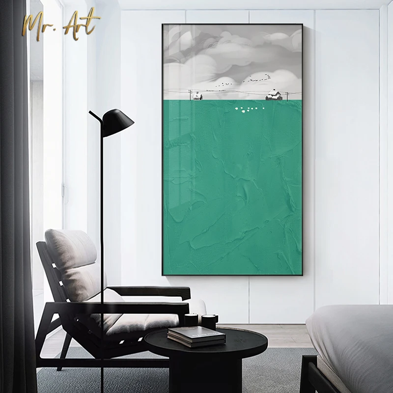 Blue and Ochre Canvas Painting Nordic Sunrise Landscpae Picture Home Decoration Abstract Wall Art for Living Room Office Bedroom
Blue and Ochre Canvas Painting Nordic Sunrise Landscpae Picture Home Decoration Abstract Wall Art for Living Room Office Bedroom