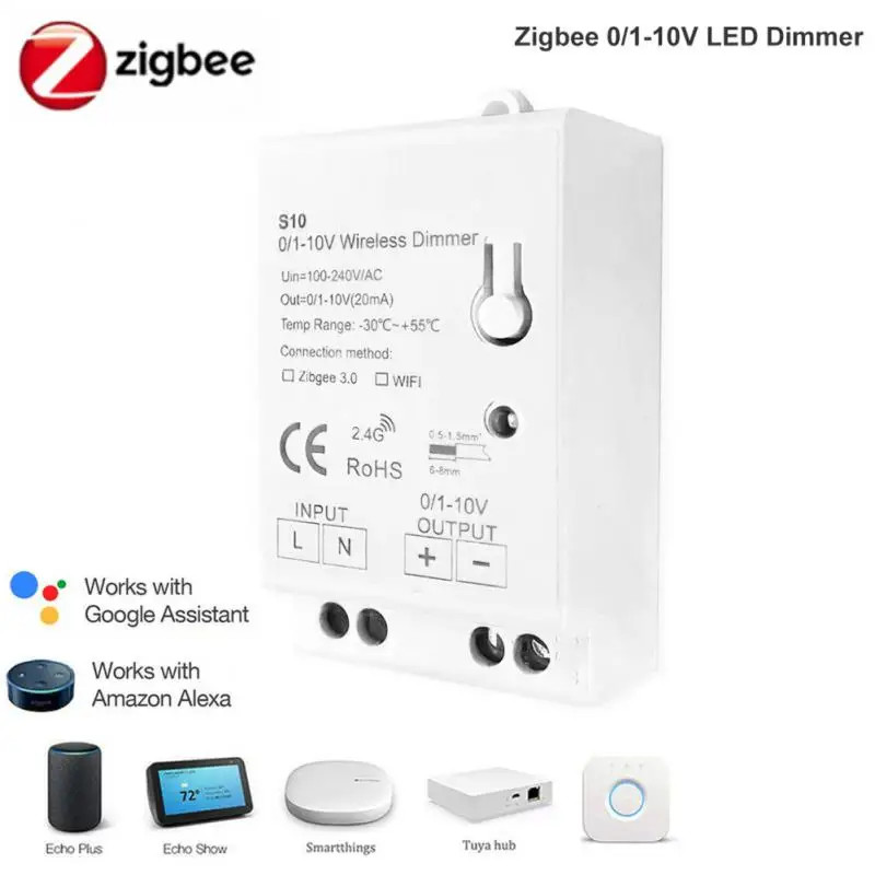 Светодиодный смарт-контроллер Tuya Zigbee, 0-10 В, 1-10 В, устройство регулировки яркости для умного дома, работает с умными предметами Alexa Home
Светодиодный смарт-контроллер Tuya Zigbee, 0-10 В, 1-10 В, устройство регулировки яркости для умного дома, работает с умными предметами Alexa Home