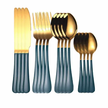 Western Cutlery Set Green Gold Cutlery Set 16 Piece Stainless Steel Black Gold Dinnerware Fork Spoon Knife Dinner Set Western
Western Cutlery Set Green Gold Cutlery Set 16 Piece Stainless Steel Black Gold Dinnerware Fork Spoon Knife Dinner Set Western