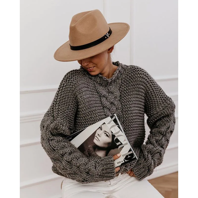2020 euro-american fall and winter selling solid color pullover v-neck linen pattern loose sweater casual blouse
2020 euro-american fall and winter selling solid color pullover v-neck linen pattern loose sweater casual blouse
