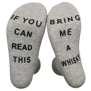Unisex Novelty Funny Non-Skid Sole Crew Socks If You Can Read This Brimg Me a Whisky Rubber Letter Combed Cotton Hosiery
Unisex Novelty Funny Non-Skid Sole Crew Socks If You Can Read This Brimg Me a Whisky Rubber Letter Combed Cotton Hosiery