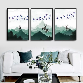 Elk Deer Birds Landscape Wall Art Canvas 3pcs set Prints and Posters Modern Pictures Wall Painting for Living Room Home Decor
Elk Deer Birds Landscape Wall Art Canvas 3pcs set Prints and Posters Modern Pictures Wall Painting for Living Room Home Decor