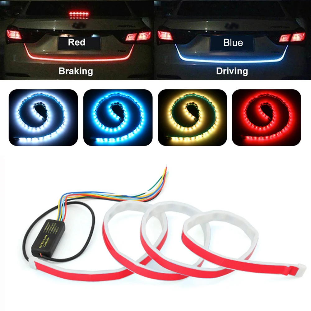 LSlight LED Auto Car Tail Light 1.2M Rear Trunk Stripe Additional Brake Driving Signal Multicolor Flexible Tailgate Warning Lamp
LSlight LED Auto Car Tail Light 1.2M Rear Trunk Stripe Additional Brake Driving Signal Multicolor Flexible Tailgate Warning Lamp