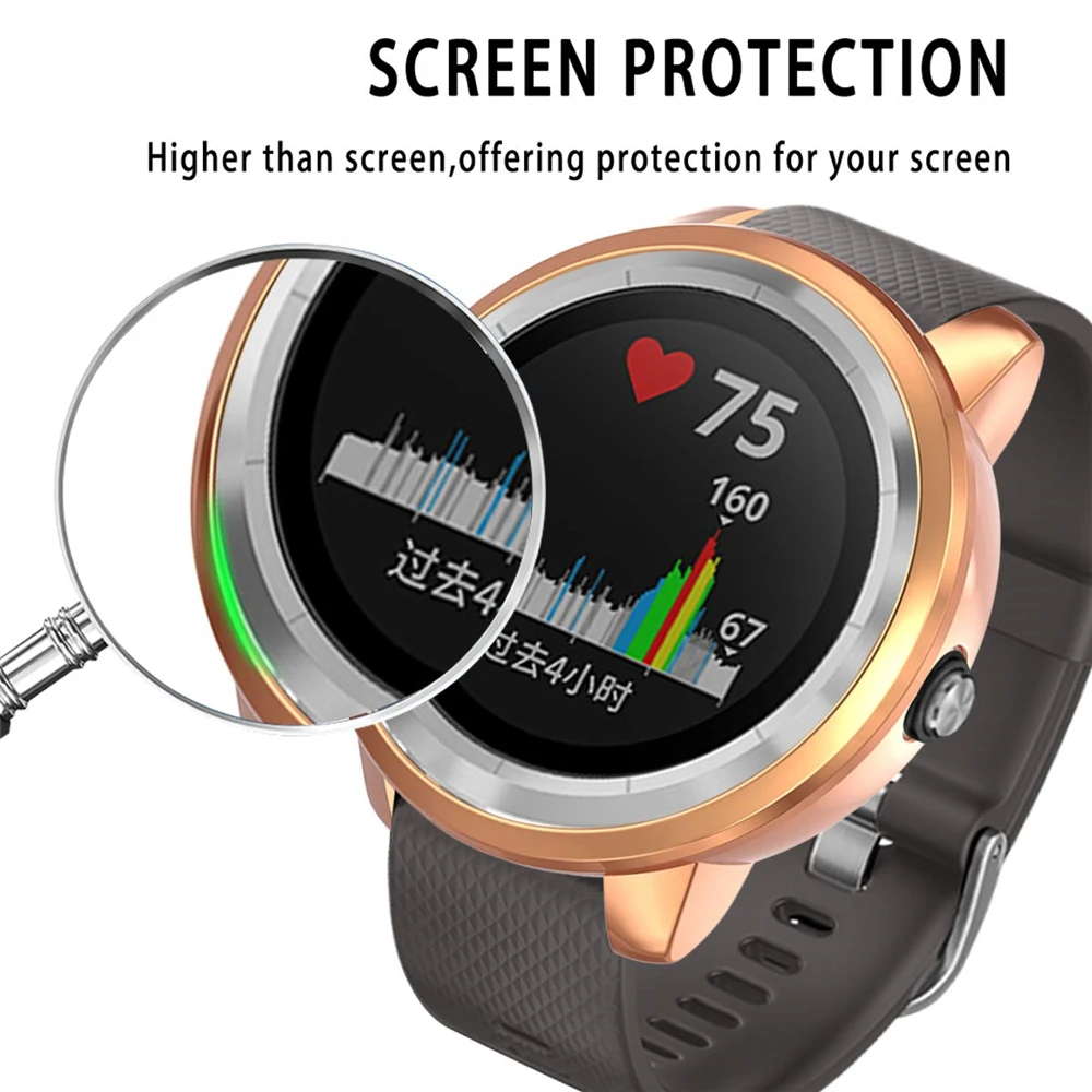 Luxury Electroplated Protective Cover Silicone Shell Screen Film TPU Watch Case For Garmin vivoactive 3 Music Anti Scratch Shock
Luxury Electroplated Protective Cover Silicone Shell Screen Film TPU Watch Case For Garmin vivoactive 3 Music Anti Scratch Shock